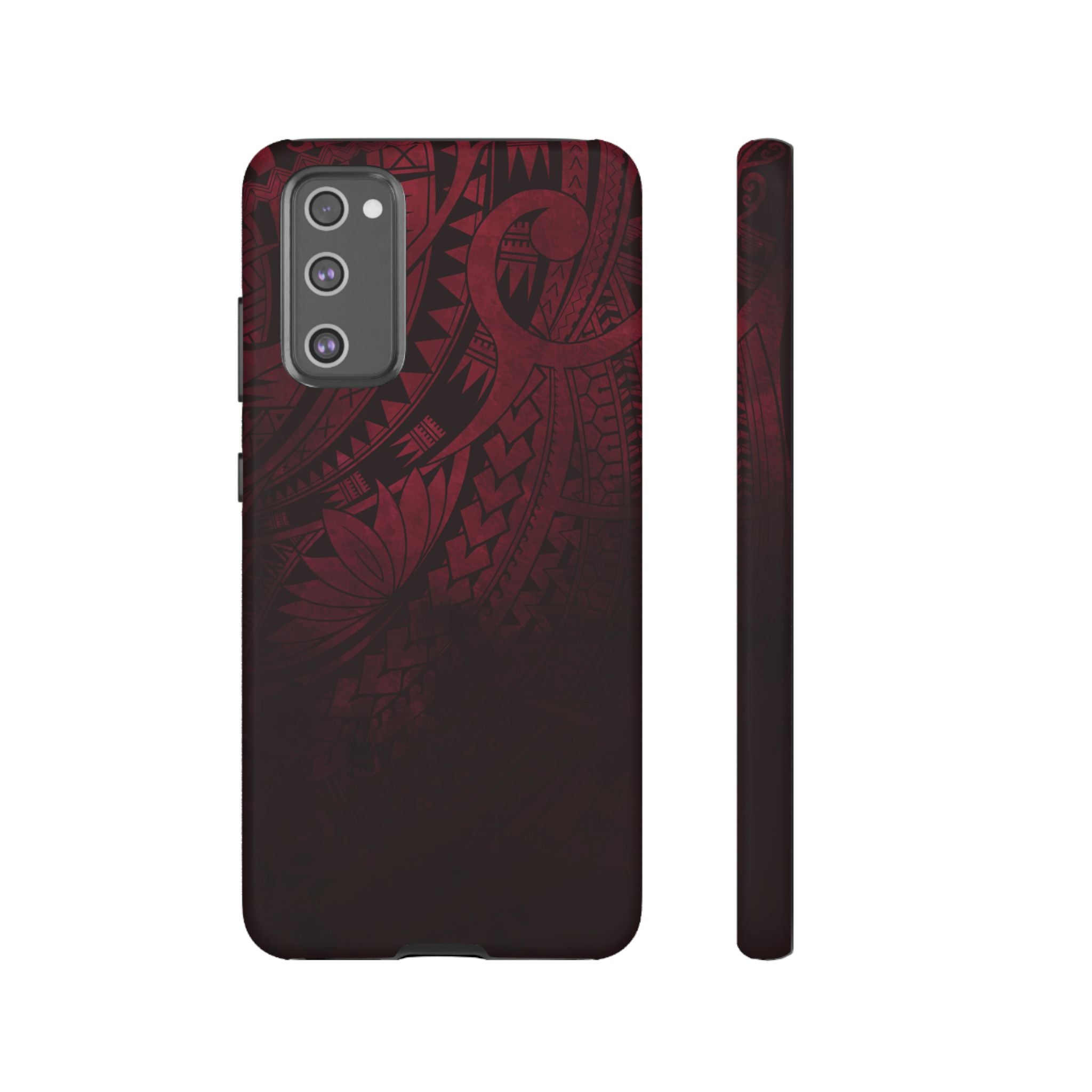 Eternal Ember Tough Samsung Galaxy Case Samsung Galaxy S20 FE Matte - Hawaiian Red Tribal Polynesian Design - The Local Banyan