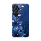Hoku Pua Tough Samsung Galaxy Case Detail View - Hawaiian Blue Star Flower Polynesian Design Close Up - The Local Banyan