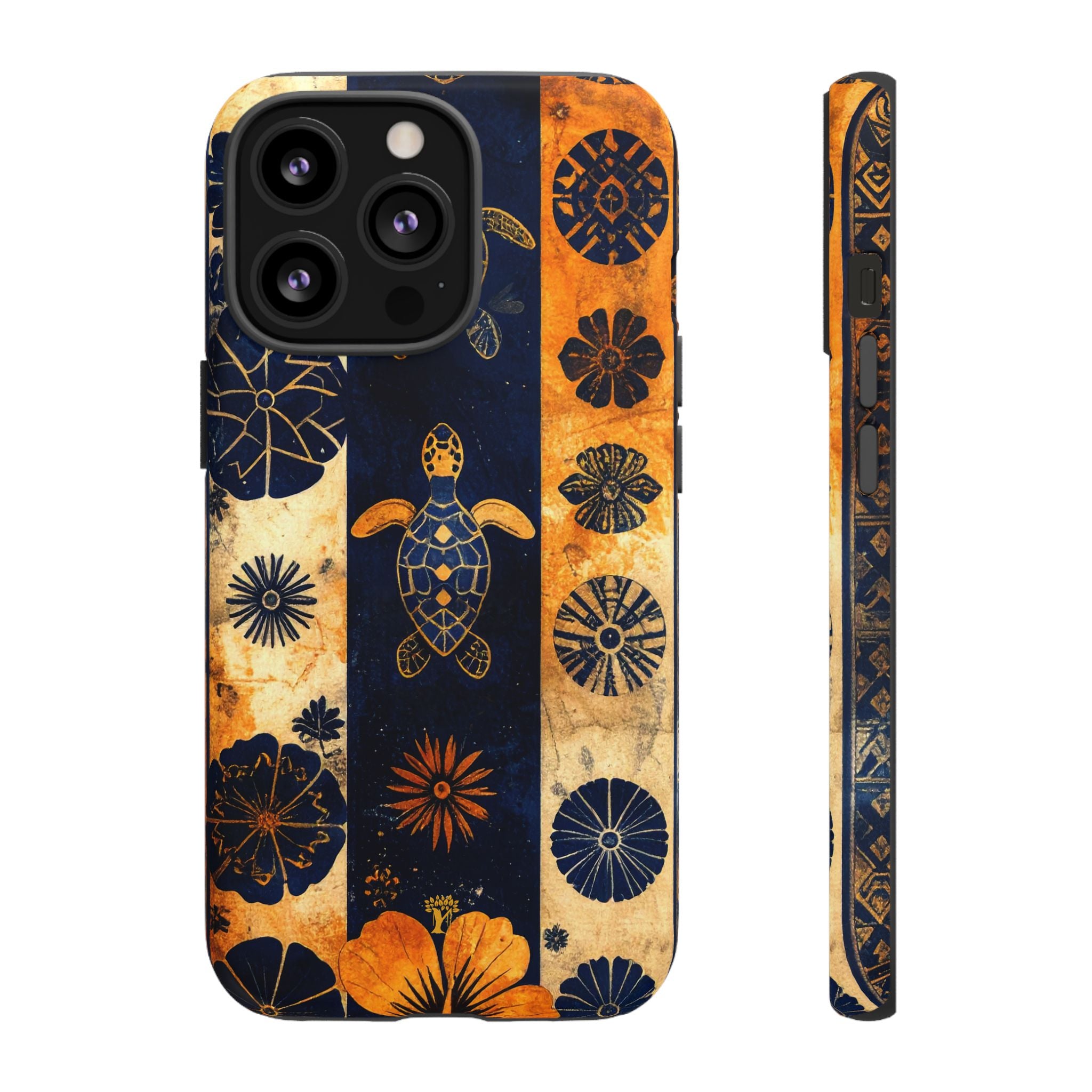Tapa Pua Lehua Honu Tough Case for iPhone iPhone 13 Pro Matte The Local Banyan