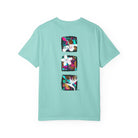 Pineapple Blossom Garment Dyed Tee Topaz Blue 4XL The Local Banyan