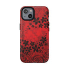Keahi Pua MagSafe iPhone Case iPhone 14 Matte - Hawaiian Fire Flower Red Tribal Floral Design - The Local Banyan