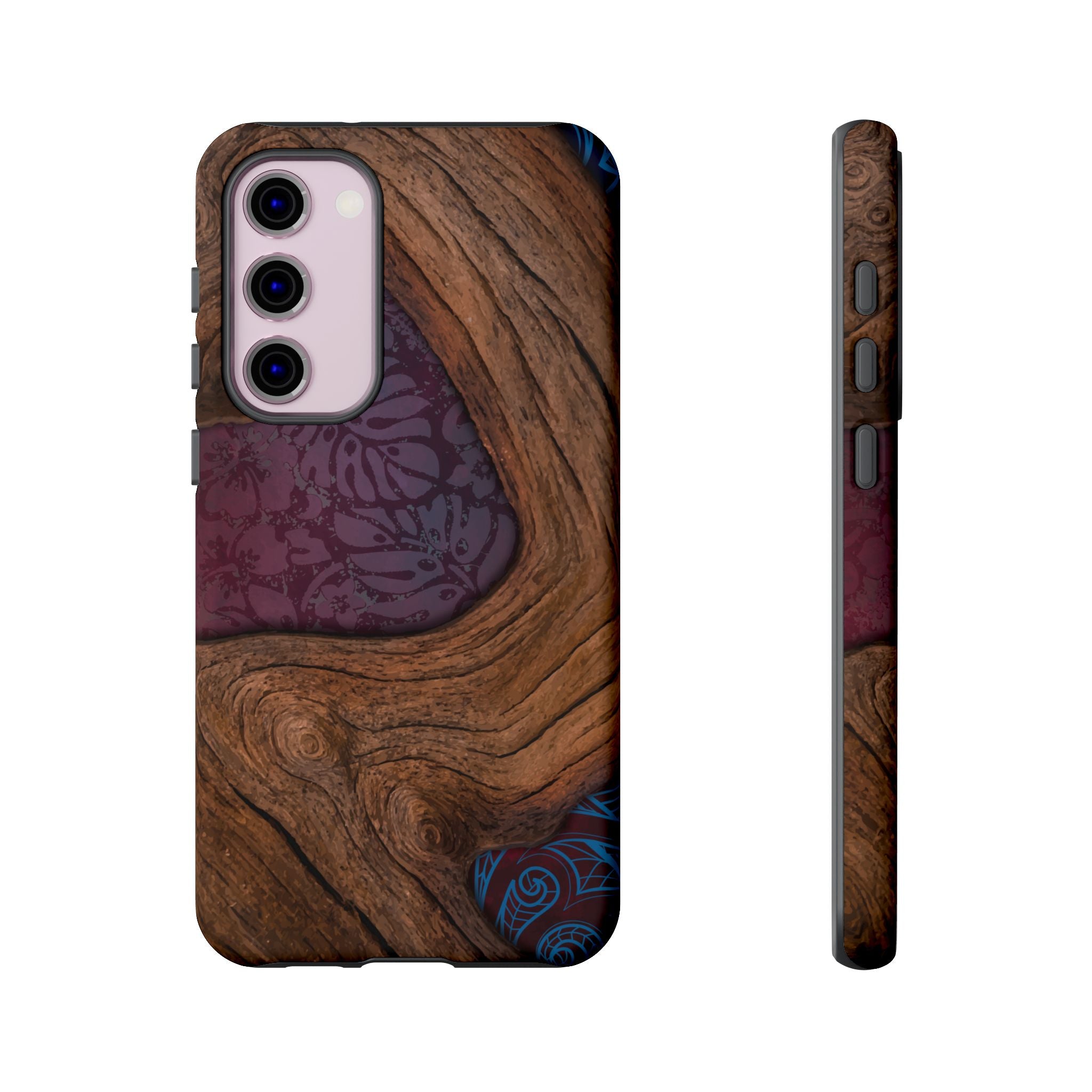 Rooted Tough Samsung Galaxy Case Side View - Dual Layer Drop Protection Hawaiian Phone Case - The Local Banyan