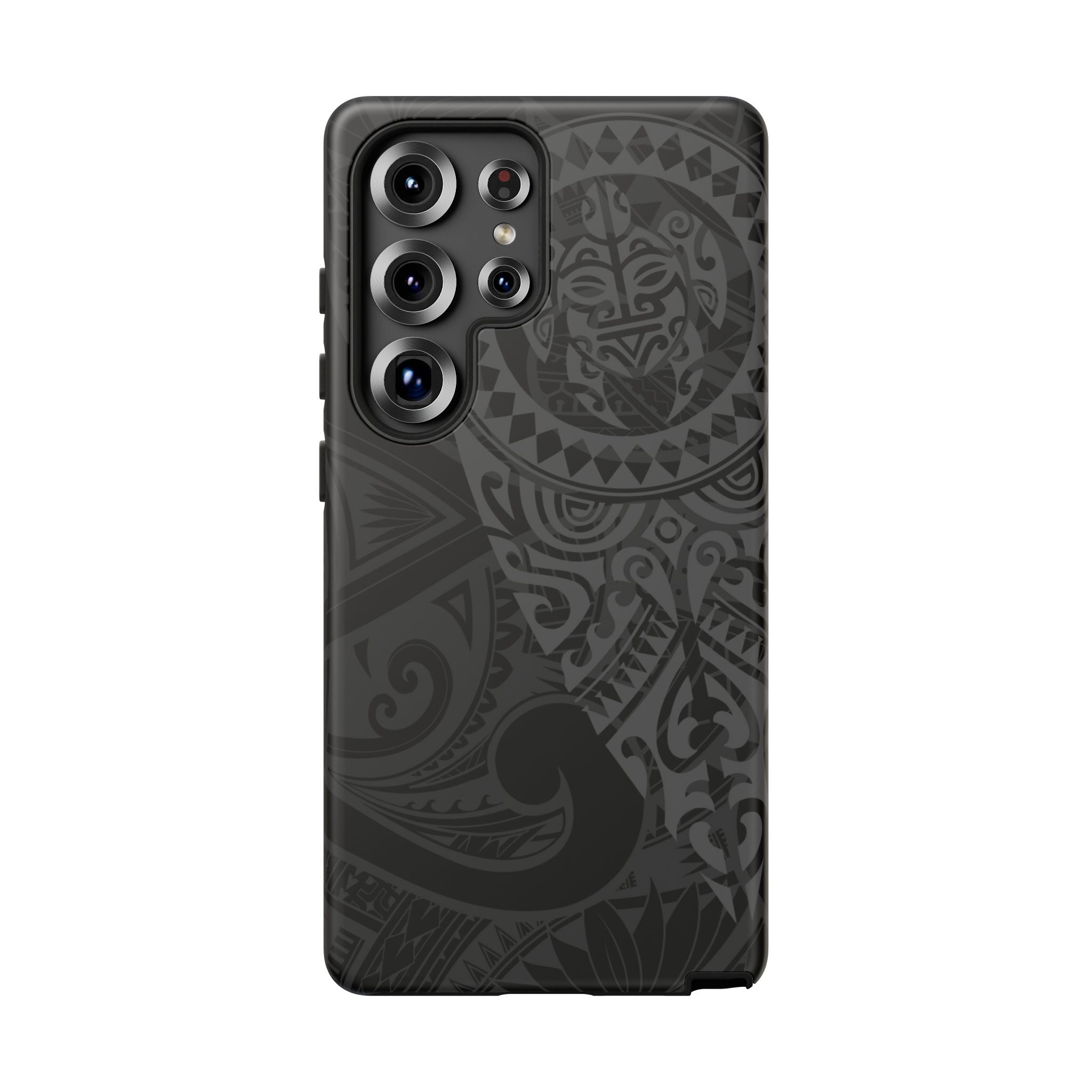 Tribal Guardian Tough Samsung Galaxy Case Side View - Dual Layer Drop Protection Hawaiian Phone Case - The Local Banyan