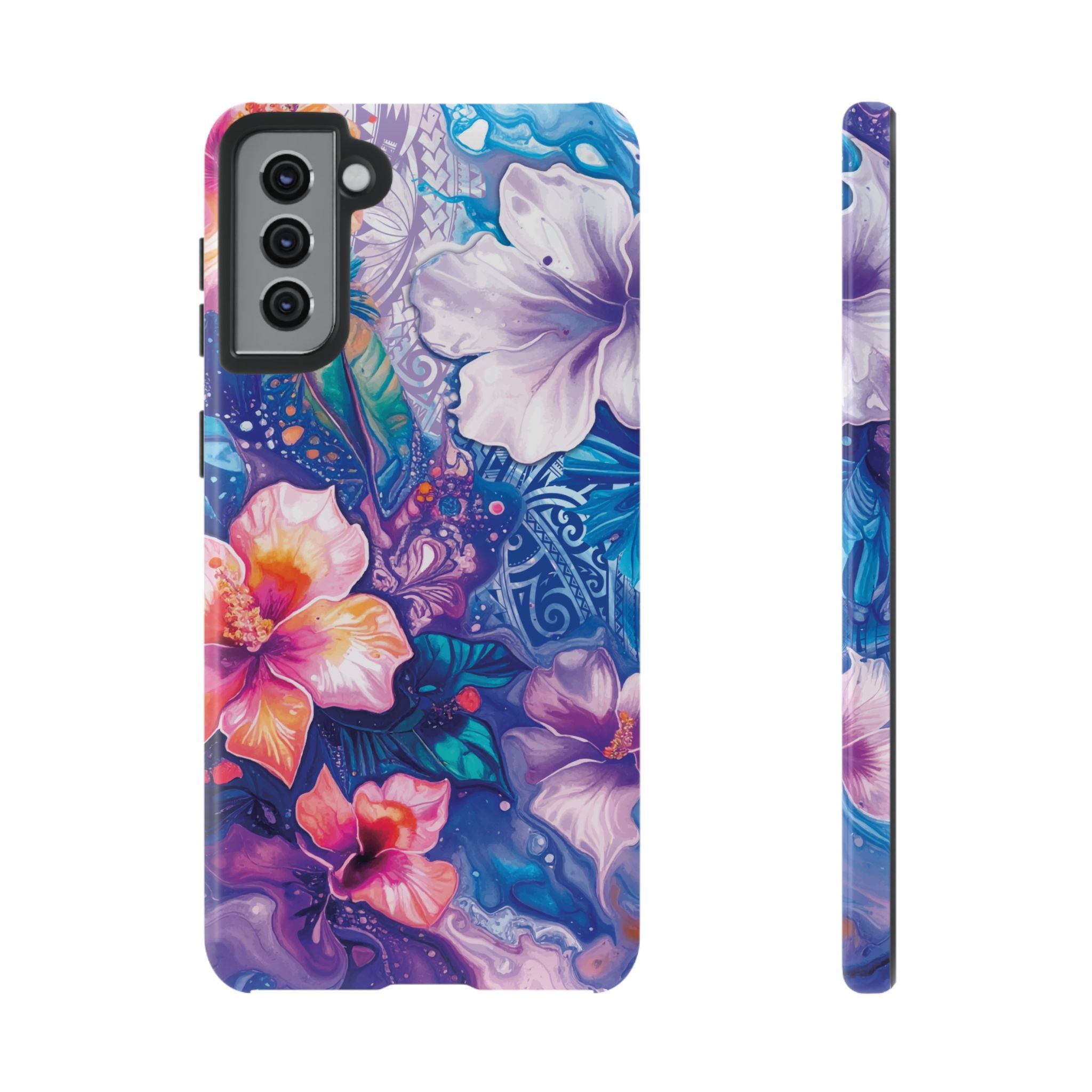 Aloha Wai Tough Samsung Galaxy Case Samsung Galaxy S21 Plus Glossy - Hawaiian Aloha Tropical Floral Design - The Local Banyan