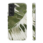 Island Breeze Tough Samsung Galaxy Case Samsung Galaxy S22 Matte - Hawaiian Palm Leaf Olive Green Botanical Design - The Local Banyan