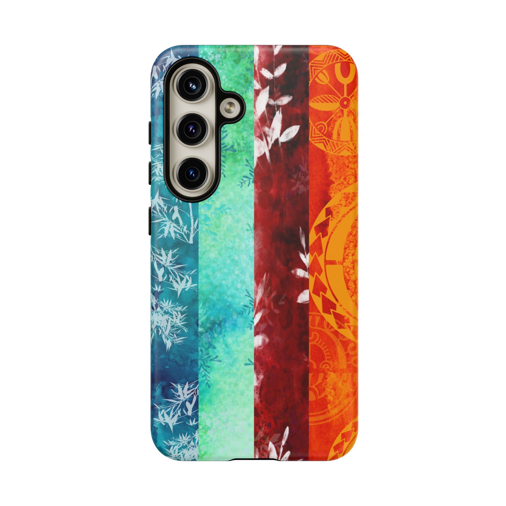 Island Vibes Tough Samsung Galaxy Case Side View - Dual Layer Drop Protection Hawaiian Phone Case - The Local Banyan