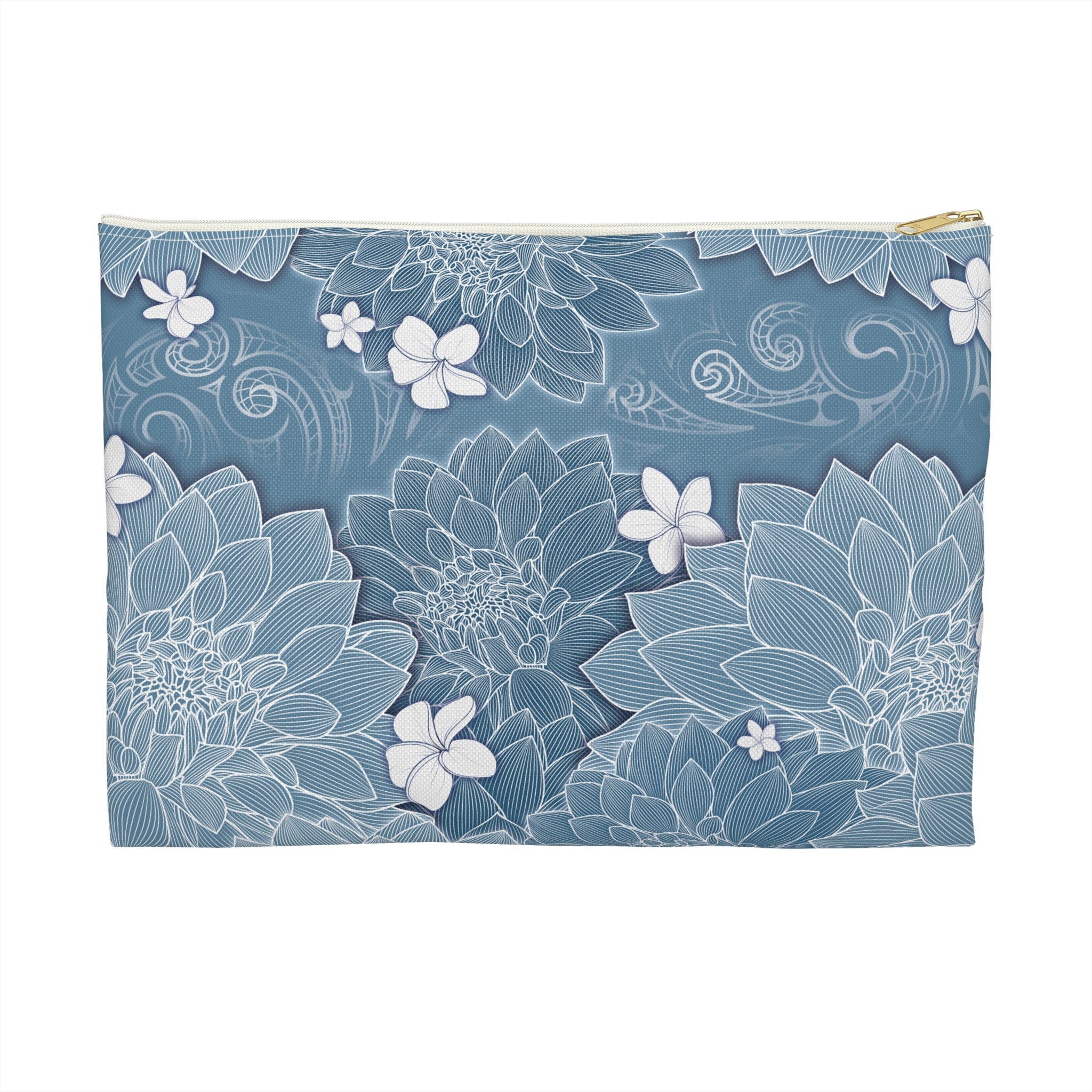 Pua Lani Travel Pouch Pouches The Local Banyan Large White zipper