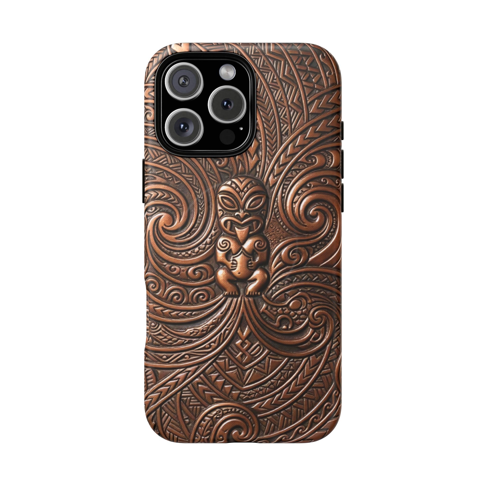 Paa Guardian MagSafe iPhone Case iPhone 16 Pro Max Matte - Hawaiian Copper Carved Tiki Polynesian Design - The Local Banyan