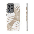 Exotic Monstera Tough Samsung Galaxy Case Samsung Galaxy S21 Ultra Matte - Hawaiian Tropical Monstera Botanical Neutral Design - The Local Banyan