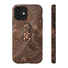 Paa Guardian Tough iPhone Case iPhone 12 Glossy - Hawaiian Copper Carved Tiki Polynesian Design - The Local Banyan