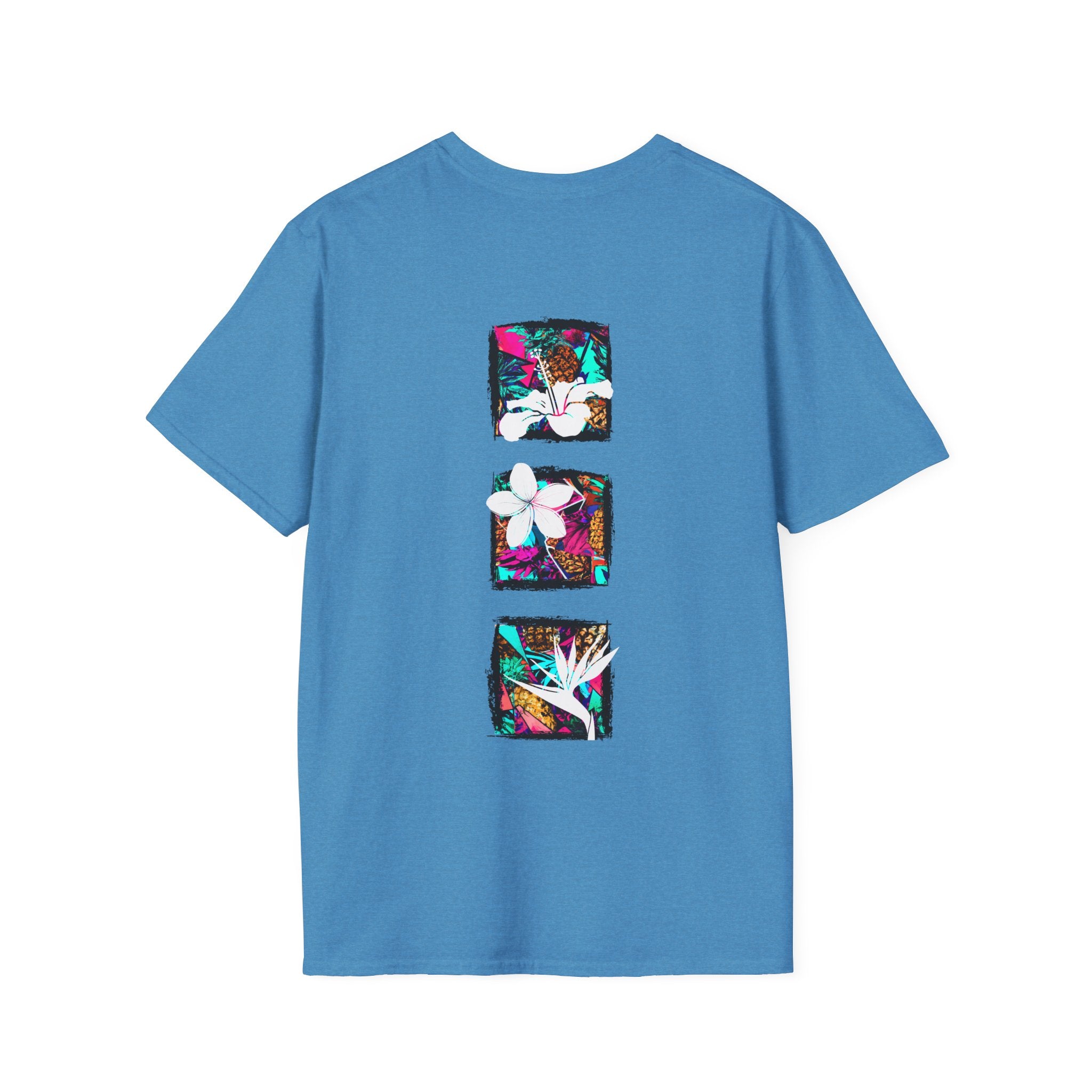 Pineapple Blossom Triad Soft Style Tee T-Shirt Heather Sapphire S
