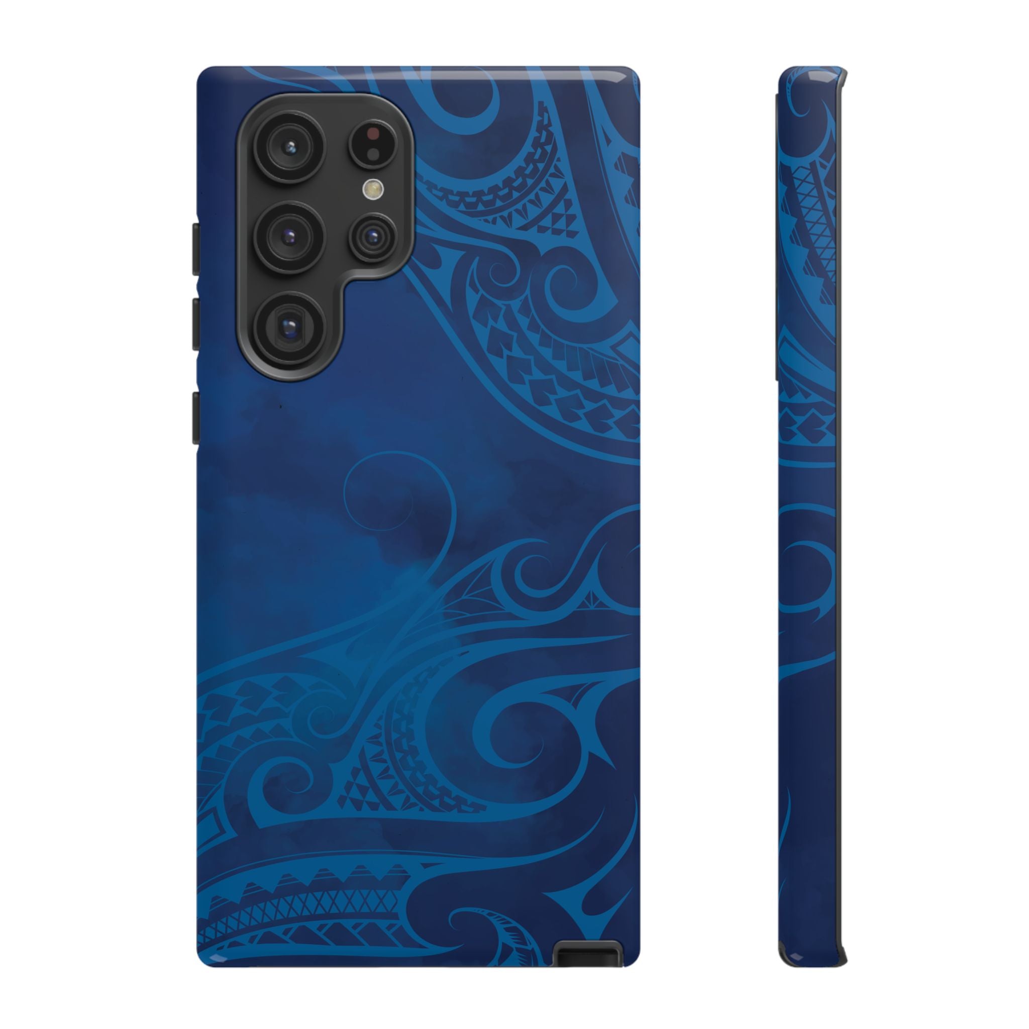 Kai Legacy Tough Samsung Galaxy Case Samsung Galaxy S22 Ultra Glossy - Hawaiian Ocean Blue Polynesian Tribal Design - The Local Banyan