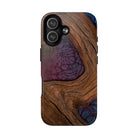 Rooted MagSafe iPhone Case Detail View - Hawaiian Koa Wood Island Strength Tribal Design Close Up - The Local Banyan