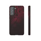 Eternal Ember Tough Samsung Galaxy Case Samsung Galaxy S21 FE Matte - Hawaiian Red Tribal Polynesian Design - The Local Banyan