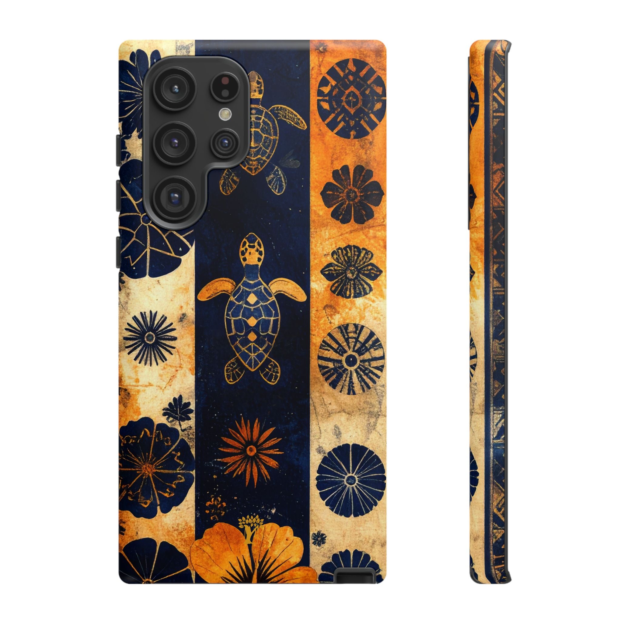 Tapa Pua Lehua Honu Tough Case for Samsung Galaxy Samsung Galaxy S22 Ultra Matte The Local Banyan
