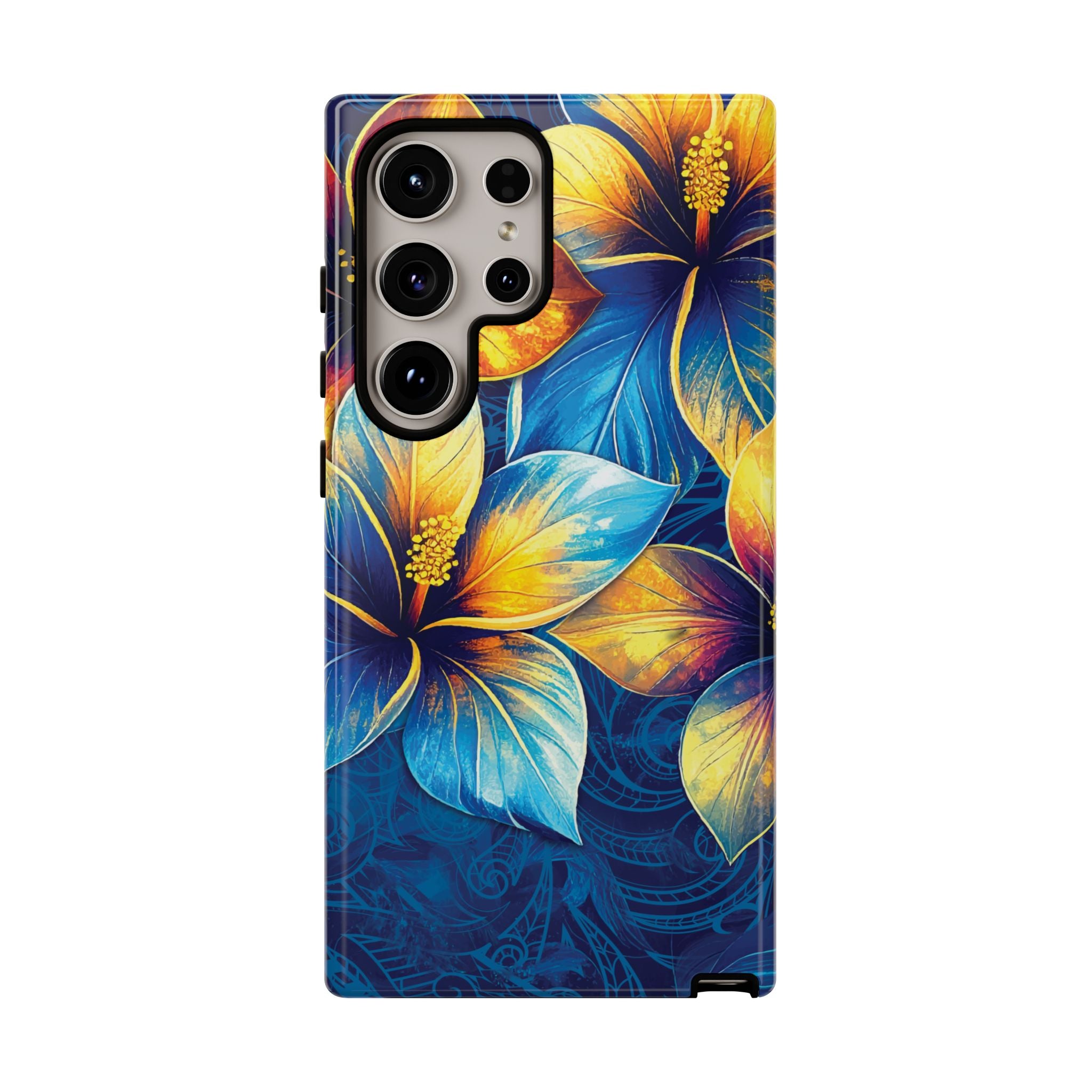 Pua La Tough Samsung Galaxy Case Side View - Dual Layer Drop Protection Hawaiian Phone Case - The Local Banyan
