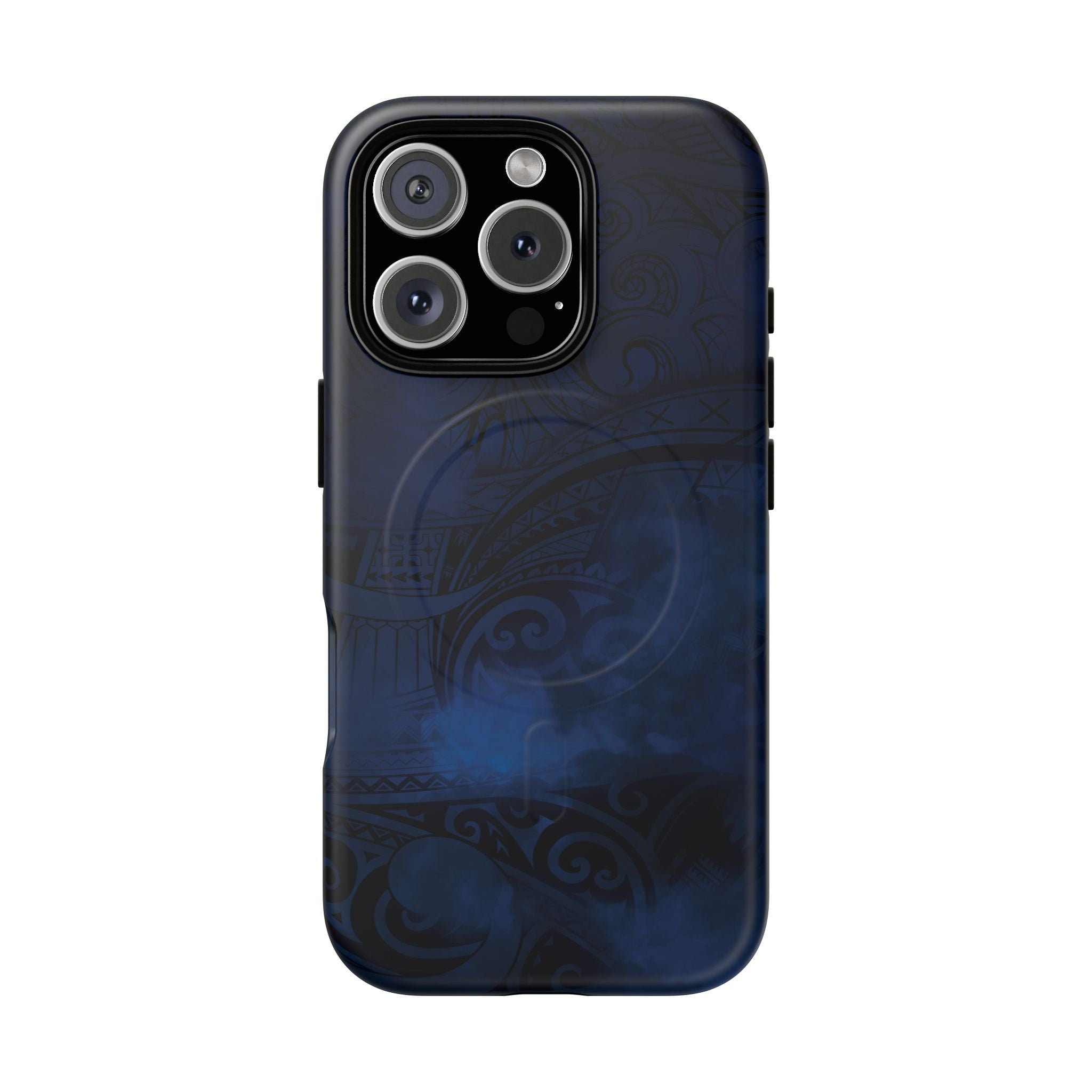 Midnight Essence MagSafe iPhone Case iPhone 16 Pro Matte - Hawaiian Midnight Navy Polynesian Tribal Design - The Local Banyan