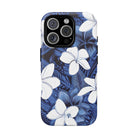 Eternal Blue Plumeria MagSafe Compatible Case for iPhone iPhone 16 Pro Matte The Local Banyan