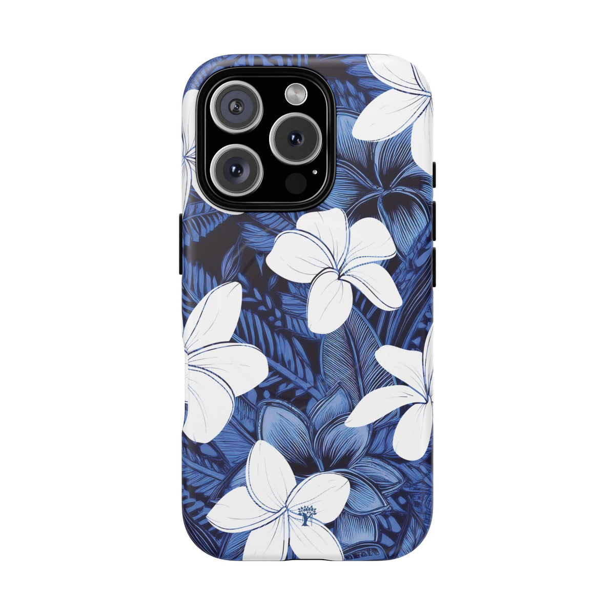 Eternal Blue Plumeria MagSafe Compatible Case for iPhone iPhone 16 Pro Matte The Local Banyan