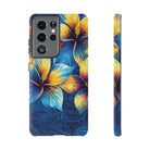Pua La Tough Samsung Galaxy Case Samsung Galaxy S21 Ultra Matte - Hawaiian Golden Hibiscus Sun Flower Sapphire Design - The Local Banyan