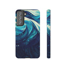 Eternal Mana Tough Samsung Galaxy Case Samsung Galaxy S21 FE Glossy - Hawaiian Ocean Wave Polynesian Tribal Design - The Local Banyan