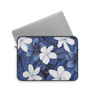 Eternal Blue Plumeria Laptop Sleeve Laptop Sleeve The Local Banyan