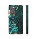 Aloha Whispers Tough Samsung Galaxy Case Samsung Galaxy S20 FE Matte - Hawaiian Abstract Green Floral Polynesian Design - The Local Banyan