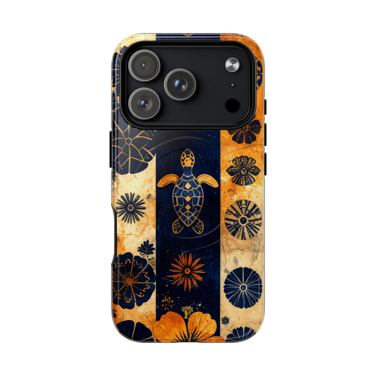 Tapa Pua Lehua Honu Magnetic Case for iPhone iPhone 18 Pro Glossy The Local Banyan
