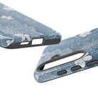 Pua La Tough Samsung Galaxy Case Detail View - Hawaiian Golden Hibiscus Sun Flower Sapphire Design Close Up - The Local Banyan