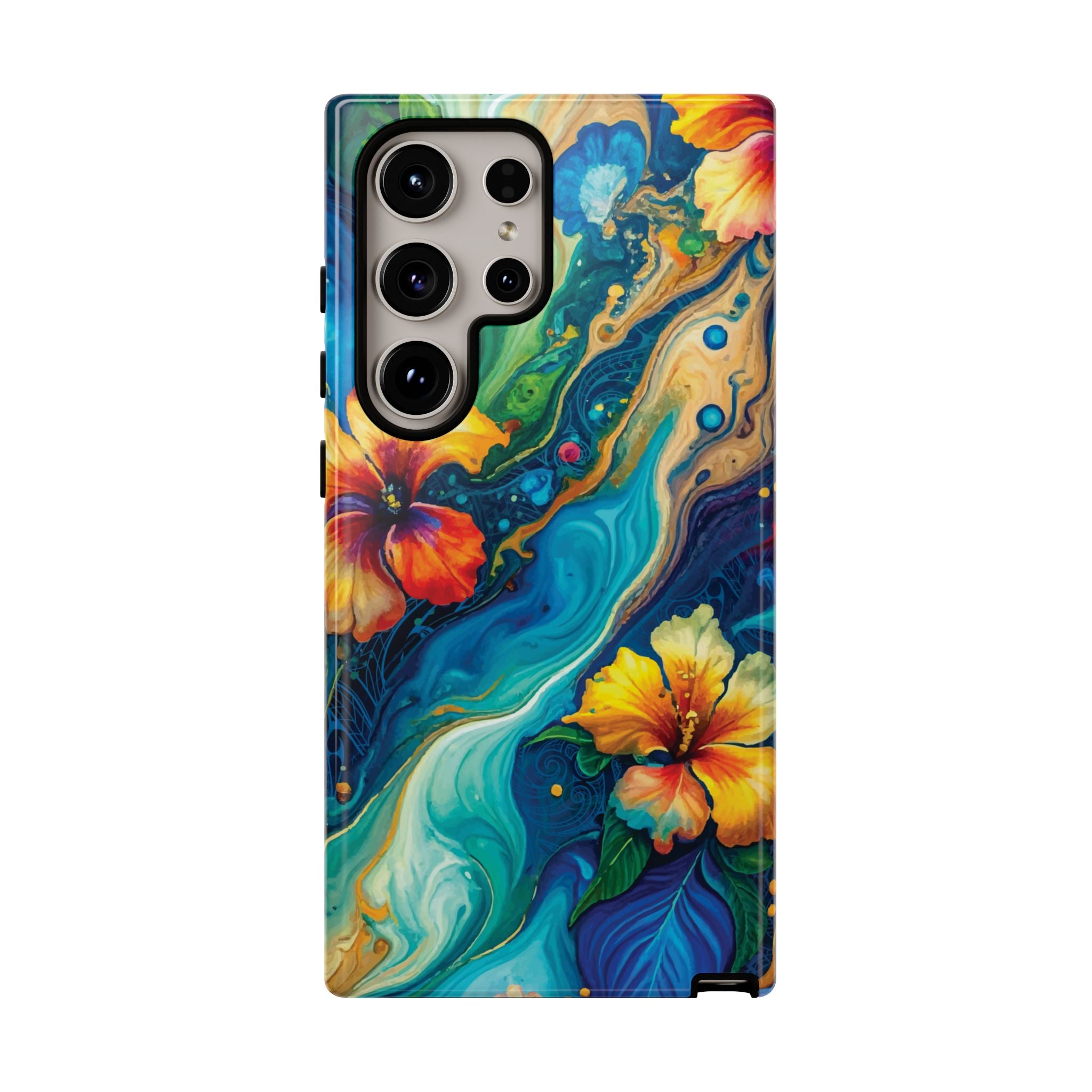 Aloalo Drift Tough Samsung Galaxy Case Side View - Dual Layer Drop Protection Hawaiian Phone Case - The Local Banyan