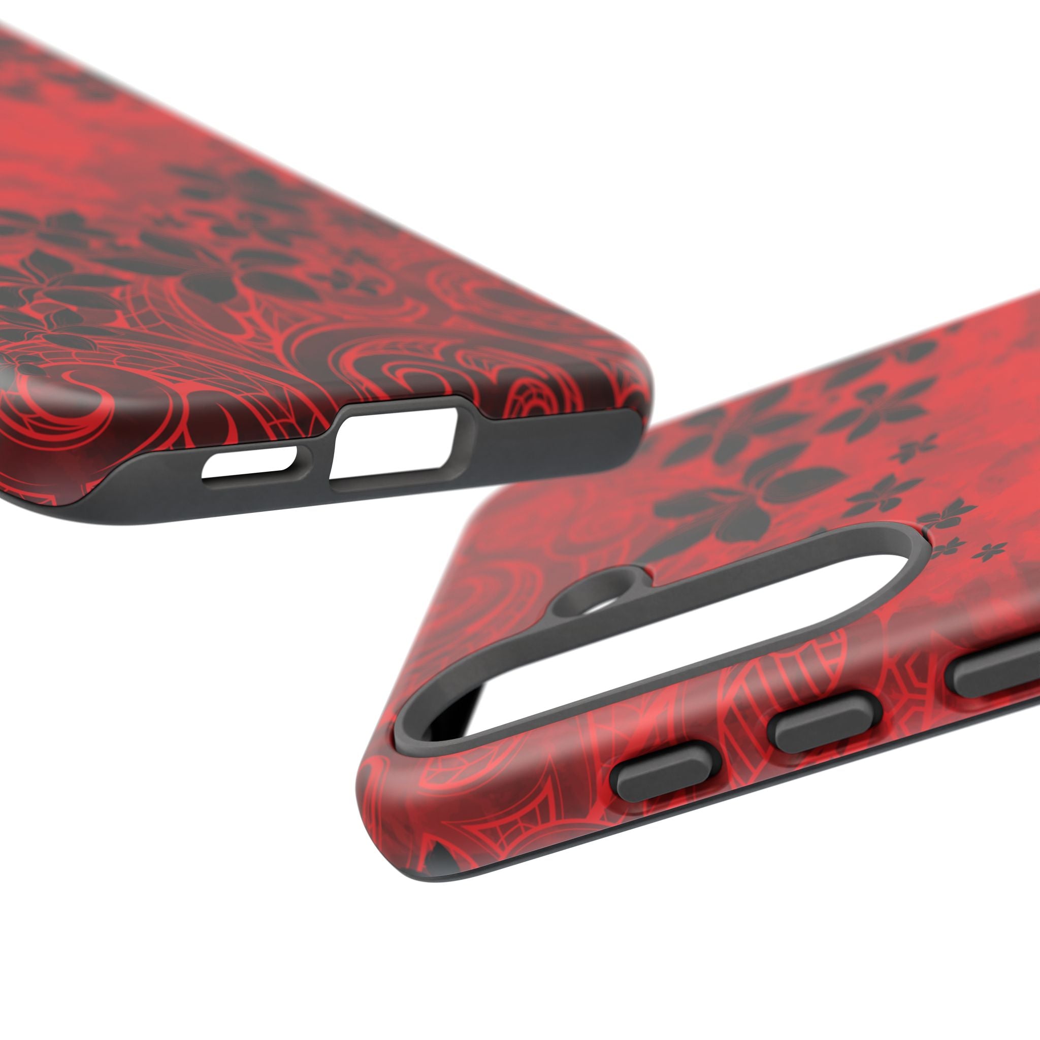 Keahi Pua Tough Samsung Galaxy Case Side View - Dual Layer Drop Protection Hawaiian Phone Case - The Local Banyan