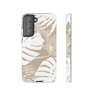 Exotic Monstera Tough Samsung Galaxy Case Samsung Galaxy S21 FE Glossy - Hawaiian Tropical Monstera Botanical Neutral Design - The Local Banyan