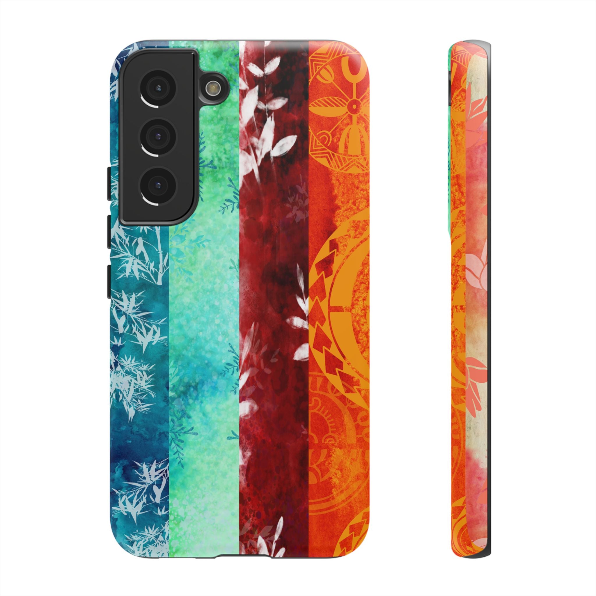 Island Vibes Tough Samsung Galaxy Case Samsung Galaxy S22 Matte - Hawaiian Colorful Tropical Floral Design - The Local Banyan