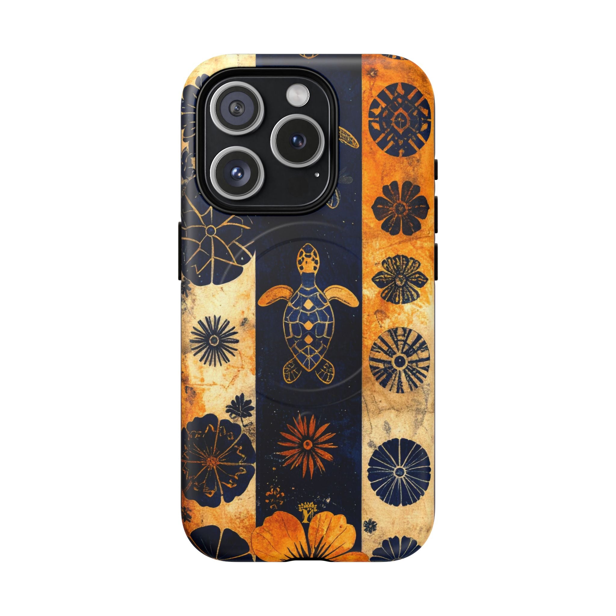 Tapa Pua Lehua Honu Magnetic Case for iPhone iPhone 15 Pro Matte The Local Banyan