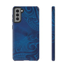 Kai Legacy Tough Samsung Galaxy Case Samsung Galaxy S21 Plus Matte - Hawaiian Ocean Blue Polynesian Tribal Design - The Local Banyan