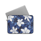 Eternal Blue Plumeria Laptop Sleeve Laptop Sleeve The Local Banyan