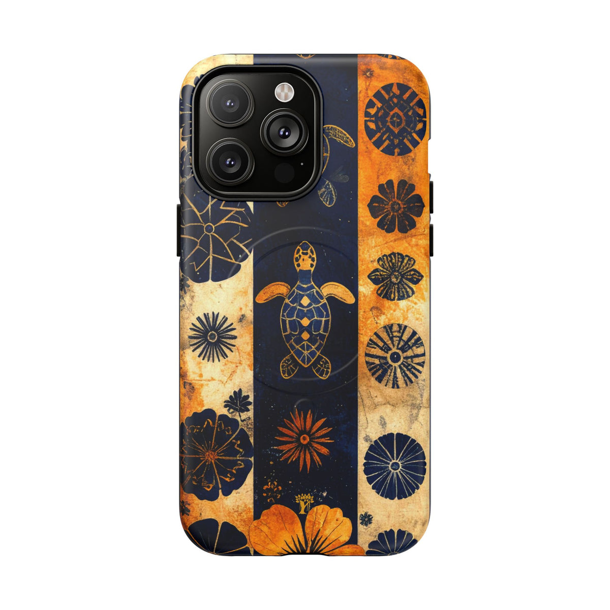 Tapa Pua Lehua Honu Magnetic Case for iPhone iPhone 14 Pro Max Matte The Local Banyan
