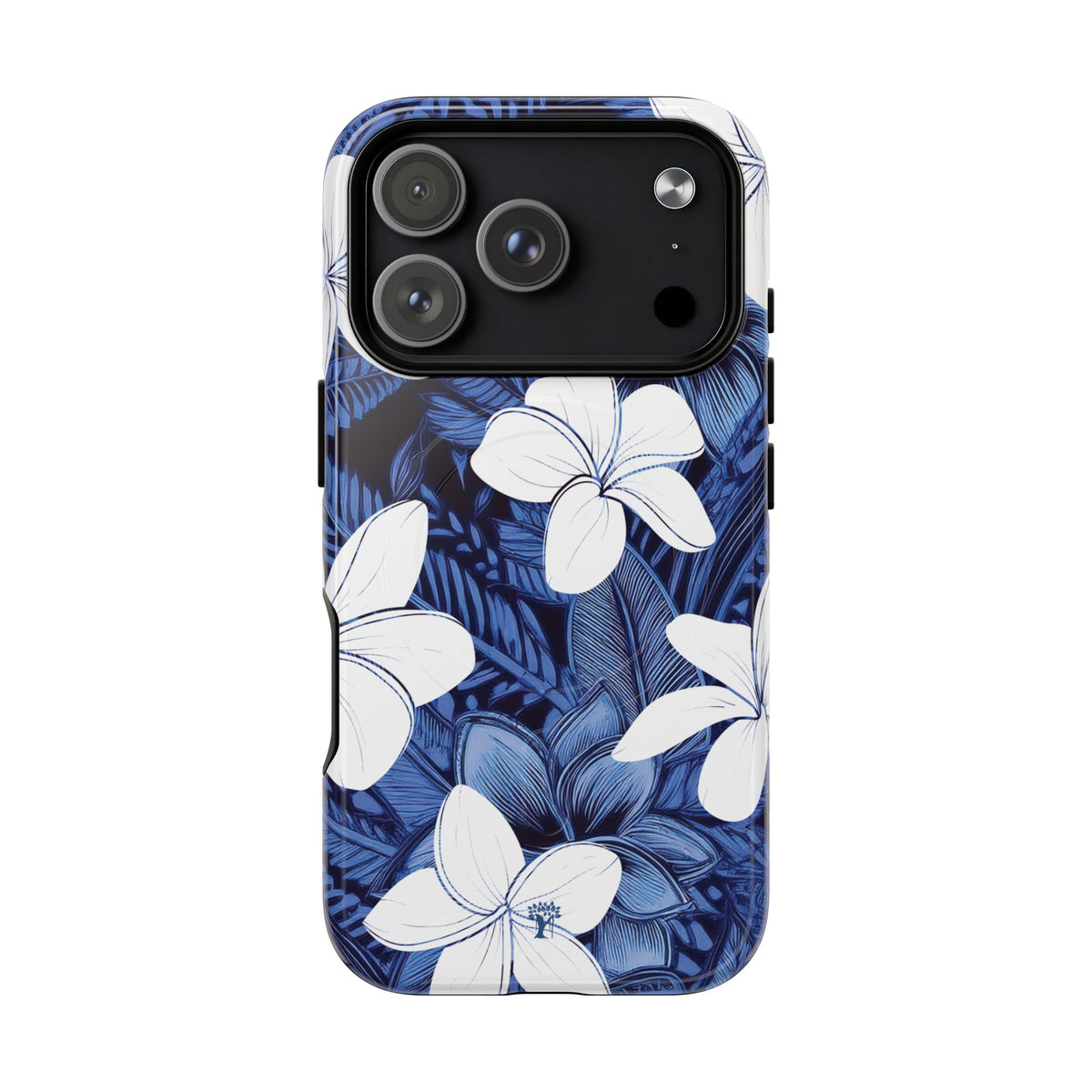 Eternal Blue Plumeria MagSafe Compatible Case for iPhone iPhone 18 Pro Glossy The Local Banyan