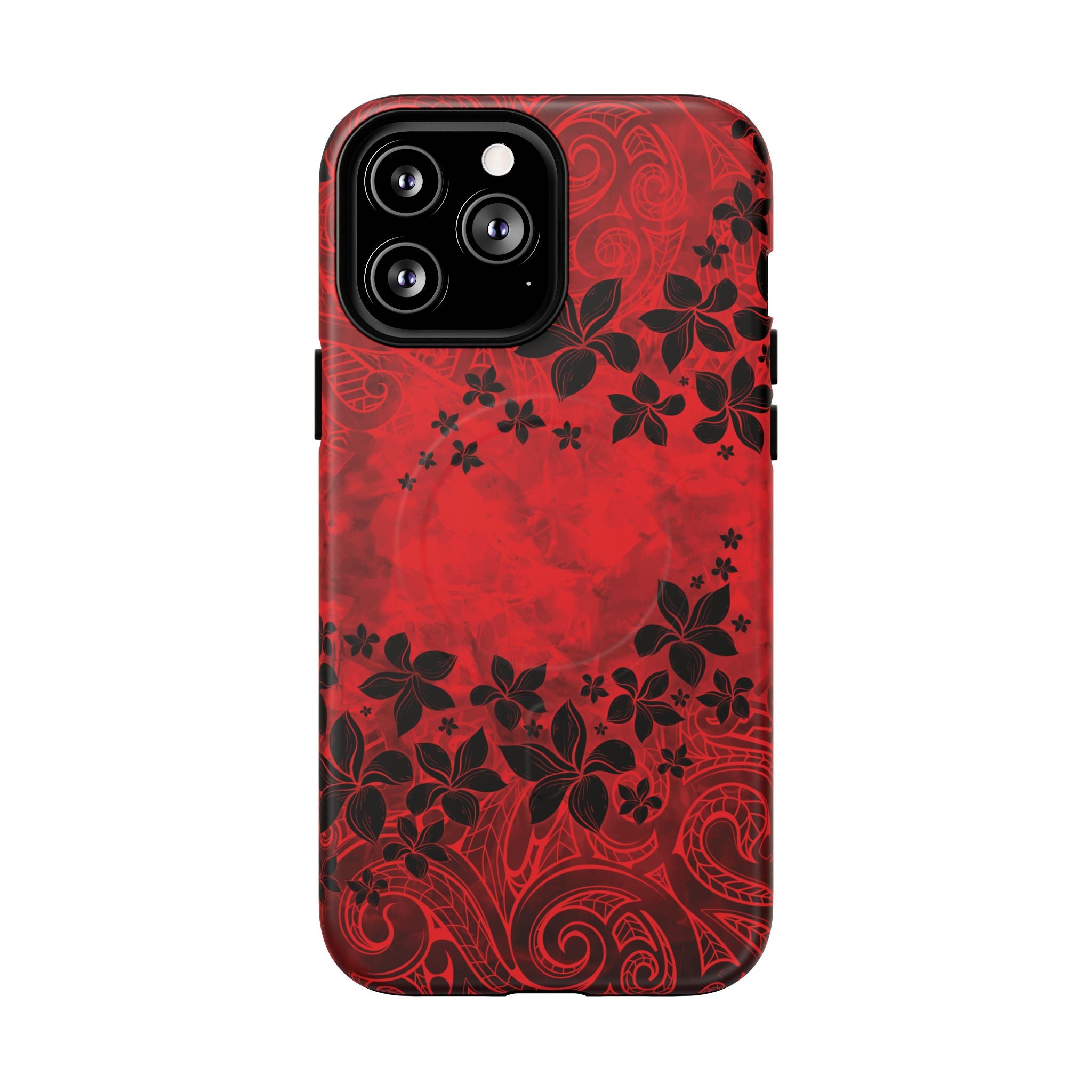 Keahi Pua MagSafe iPhone Case Side View - Dual Layer Drop Protection Hawaiian Phone Case - The Local Banyan