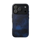 Midnight Essence MagSafe iPhone Case Detail View - Hawaiian Midnight Navy Polynesian Tribal Design Close Up - The Local Banyan
