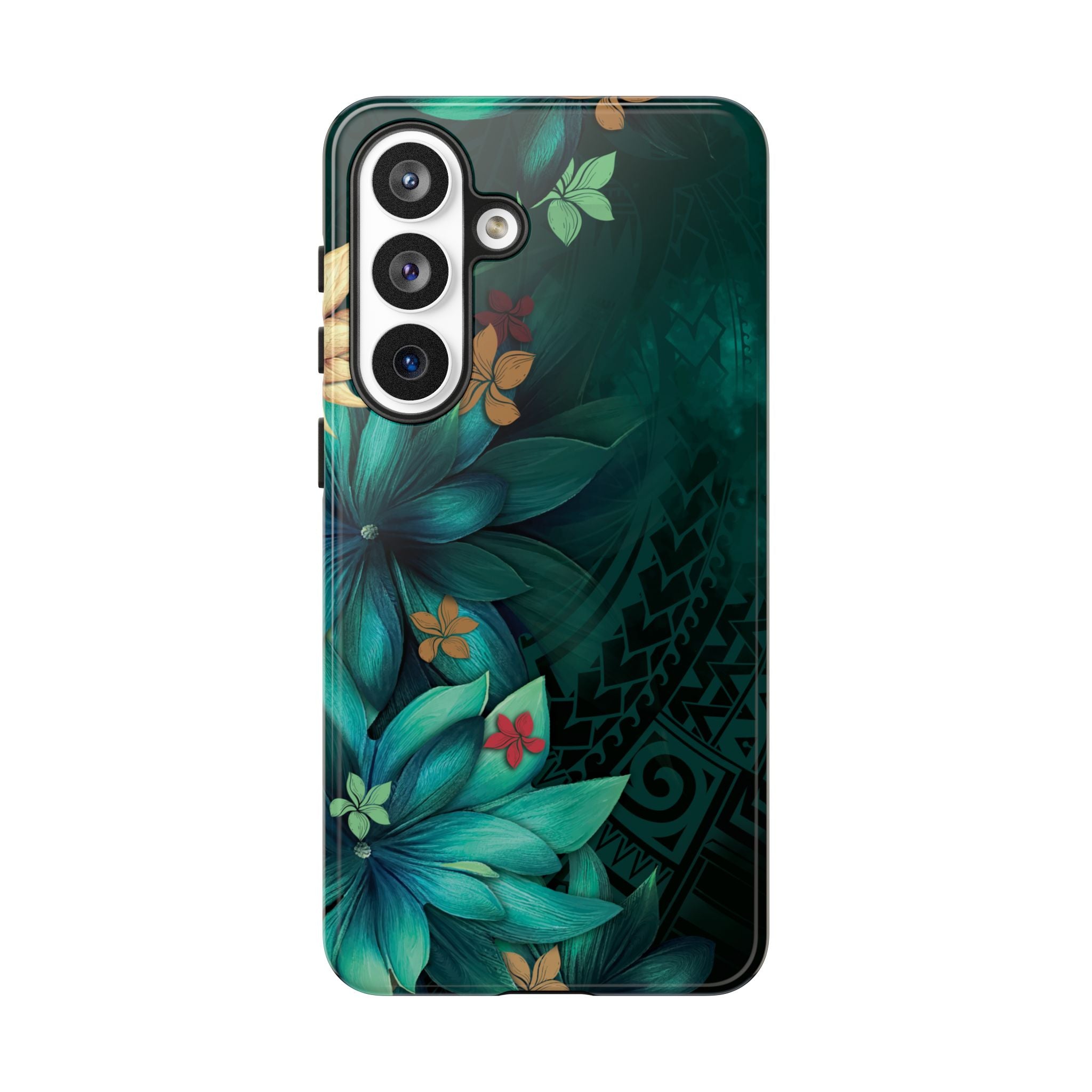 Aloha Whispers Tough Samsung Galaxy Case Side View - Dual Layer Drop Protection Hawaiian Phone Case - The Local Banyan
