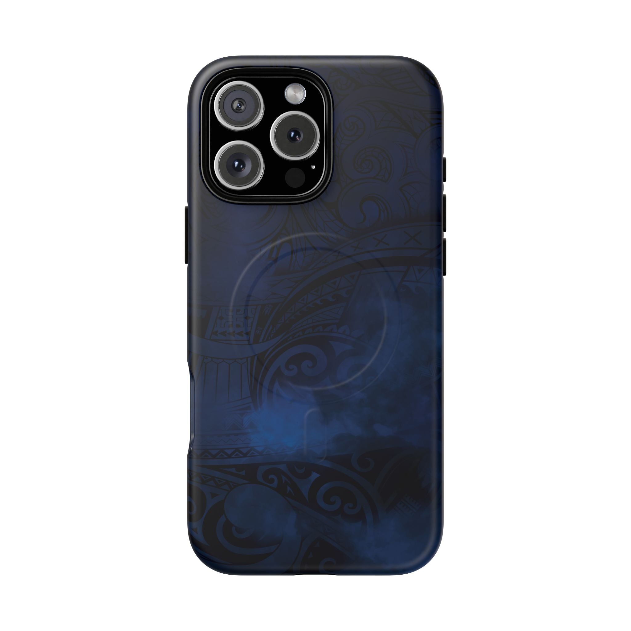 Midnight Essence MagSafe iPhone Case iPhone 16 Pro Max Matte - Hawaiian Midnight Navy Polynesian Tribal Design - The Local Banyan