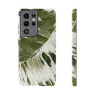 Island Breeze Tough Samsung Galaxy Case Samsung Galaxy S21 Ultra Glossy - Hawaiian Palm Leaf Olive Green Botanical Design - The Local Banyan