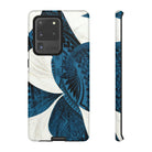 Hana Breeze Tough Samsung Galaxy Case Samsung Galaxy S20 Ultra Matte - Hawaiian Blue Plumeria Polynesian Botanical Design - The Local Banyan