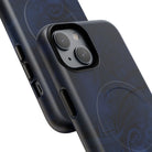 Midnight Essence MagSafe iPhone Case Detail View - Hawaiian Midnight Navy Polynesian Tribal Design Close Up - The Local Banyan