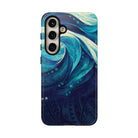 Woman holding Eternal Mana Tough Samsung Galaxy Case - Hawaiian Ocean Wave Polynesian Tribal Design - The Local Banyan