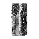 Monochrome Oasis Tough Samsung Galaxy Case Side View - Dual Layer Drop Protection Hawaiian Phone Case - The Local Banyan