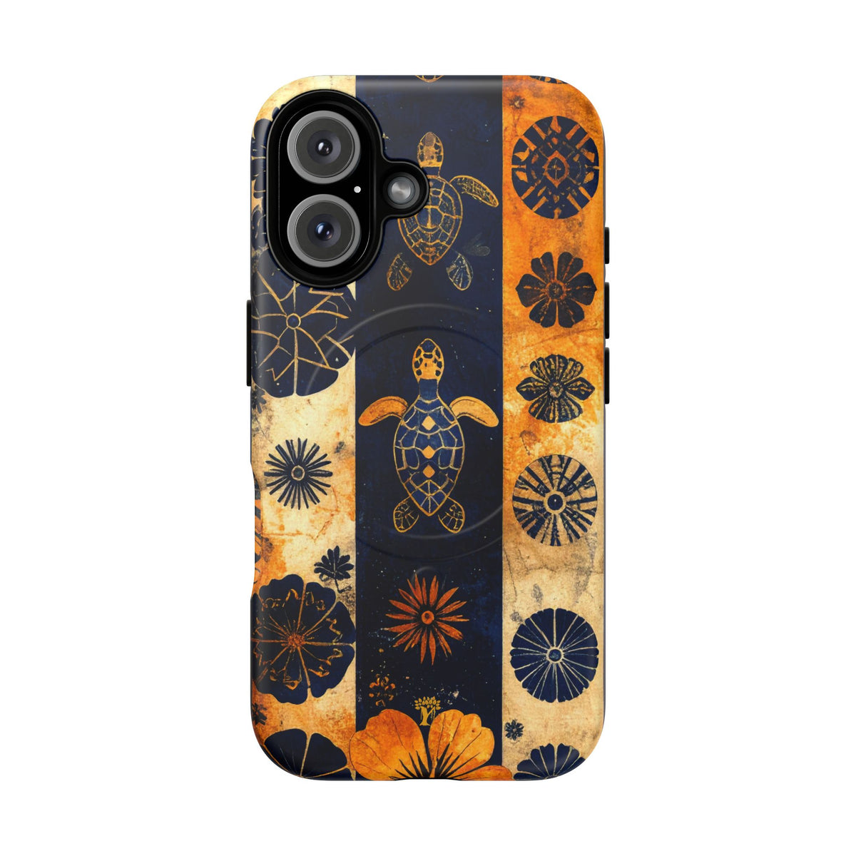 Tapa Pua Lehua Honu Magnetic Case for iPhone iPhone 16 Matte The Local Banyan