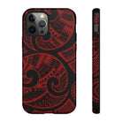 Island Tribal Red Tough Case for iPhone Phone Case The Local Banyan iPhone 12 Pro Glossy