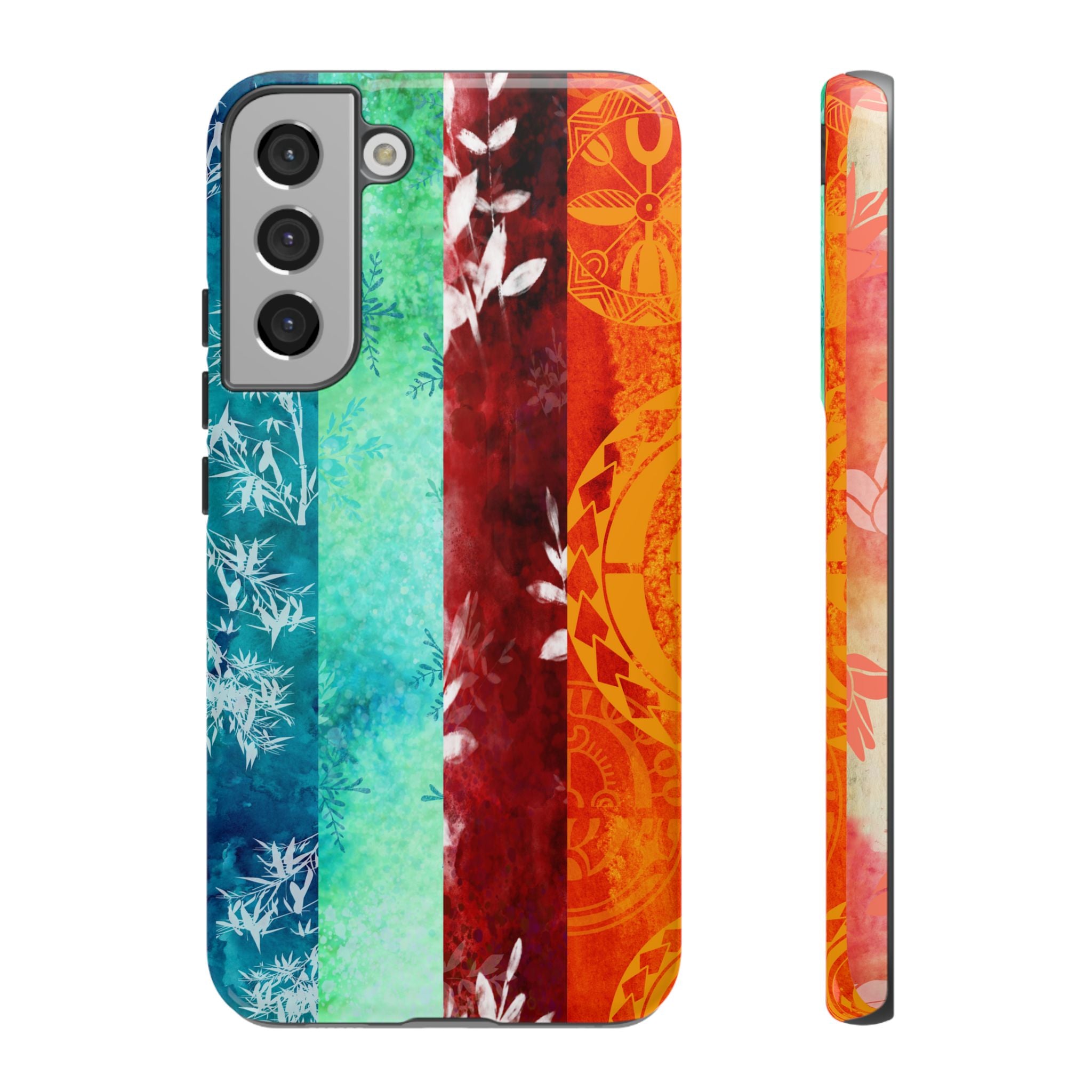 Island Vibes Tough Samsung Galaxy Case Samsung Galaxy S22 Plus Glossy - Hawaiian Colorful Tropical Floral Design - The Local Banyan